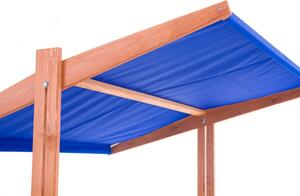 Sun Active Drevené pieskovisko so strieškou Sandy, modré - 120 cm