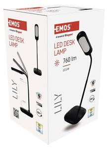 Emos LILY čierna Z7629B - LED stolná lampa