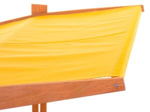 Sun Active Drevené pieskovisko so strieškou Sandy, žlté - 120 cm
