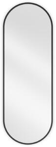 Mexen Loft, oválne kúpeľňové zrkadlo 100 x 35 cm, farba rámu čierna matná, 9851-100-035-000-70