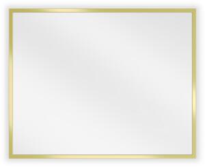 Mexen Loft, obdĺžnikové kúpeľňové zrkadlo 50 x 40 cm, farba rámu zlatá lesklá, 9852-050-040-000-50