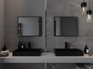 Mexen Loft, obdĺžnikové kúpeľňové zrkadlo 60 x 50 cm, farba rámu čierna matná, 9852-060-050-000-70
