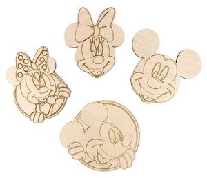 Veselá Stena Drevené vyfarbovacie postavičky Mickey a Minnie