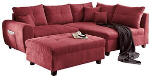 ROHOVÁ SEDAČKA, textil, kompozitné drevo, bobuľová MID.YOU - Sedačky, Online Only