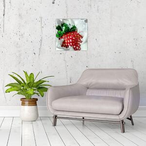 Obraz jahody v jogurte (Obraz 30x30cm)