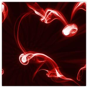 Abstraktný obraz - červené srdce (Obraz 30x30cm)
