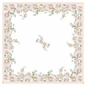German Duni Dunicel® dekoratívny papierový obrus / 84 x 84 cm / motív Rose Glory / biela/ružová