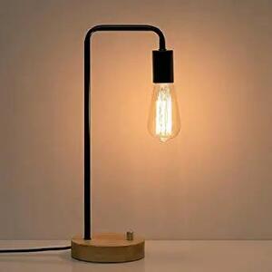 German Stolová lampa, priemyselný dizajn / drevo, čierna