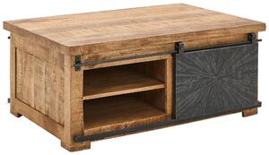 KONFERENČNÝ STOLÍK, prírodná farba, čierna, drevo, kov, 110/70/45 cm Ambia Home - Stolíky do obývačky