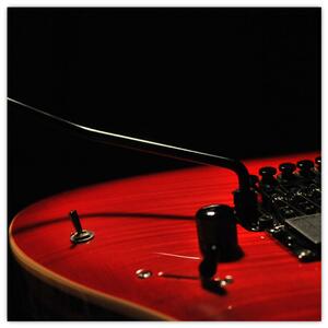 Obraz červené gitary (Obraz 30x30cm)