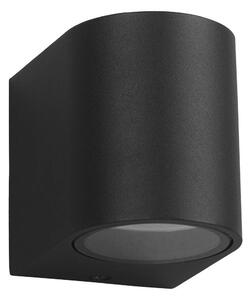 Exteriérové nástenné svietidlo Cvalis, 1x čierne hliníkové tienidlo