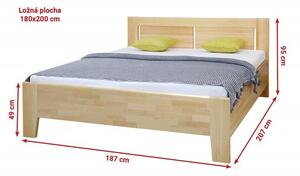 Drevená posteľ Noe 180x200, buk