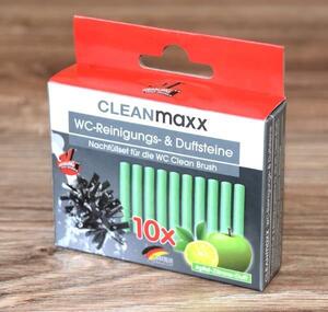 CleanMaxx sada WC kefiek s vôňou / 10 ks / jablko a citrón / čistiace kamene