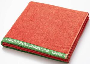 Plážová osuška United Colors of Benetton / 90 x 160 cm / 100% bavlnený velúr / červená