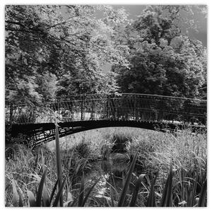 Čiernobiely most - obraz (Obraz 30x30cm)