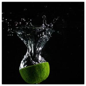 Obraz limetka vo vode (Obraz 30x30cm)