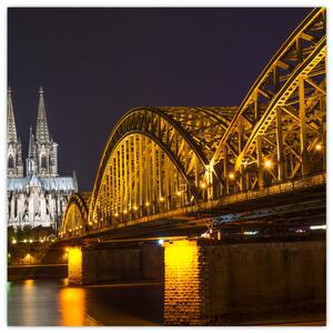 Obraz osvetleného mosta (Obraz 30x30cm)