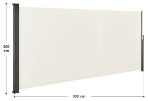 Bočná markíza Dubaj 500 x 200cm - béžová