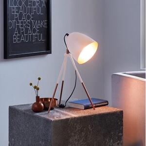 Eglo 49727 - Stolná lampa CHESTER 1xE27/60W/230V biela/medená