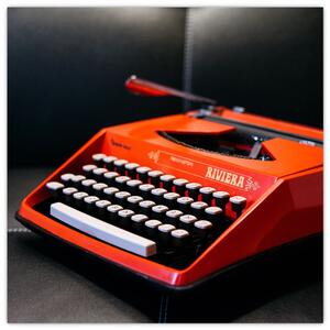 Obraz červeného písacieho stroja (Obraz 30x30cm)
