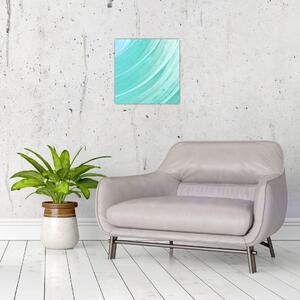 Zelenomodrý abstraktný obraz (Obraz 30x30cm)