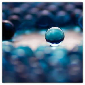 Obraz modré sklenené guľôčky (Obraz 30x30cm)