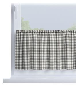 Jednoduchá vitrážková záclonka na metre farba produktu sivá látka vzorované
