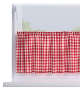 Jednoduchá vitrážková záclonka na metre farba produktu červená látka vzorované