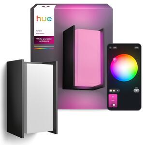 Vonkajšie nástenné svietidlo 1x E27 2000–6500K antracitová IP44 Philips HUE White and Color Ambiance Turaco 8721103118578