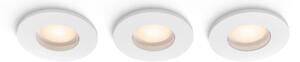 Zapustené svietidlo 3x GU10 2200–6500K biela IP44 Philips HUE White Ambiance Adore 8721103073020 balenie 3 ks