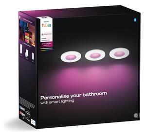 Zapustené svietidlo 3x GU10 2000–6500K biela IP44 Philips HUE White and Color Ambiance Xamento 8721103072900 balenie 3 ks