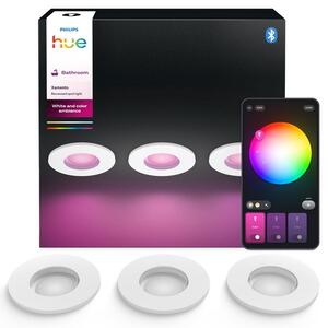 Zapustené svietidlo 3x GU10 2000–6500K biela IP44 Philips HUE White and Color Ambiance Xamento 8721103072900 balenie 3 ks