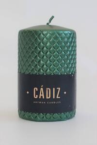Zelená luxusná sviečka CADIZ 11 cm