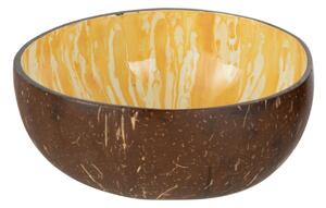 Oranžová miska v tvare polovice kokosového orecha - Ø 14*7 cm - J-Line by Jolipa