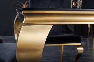 Dizajnový jedálenský stôl Rococo 180 cm čierny / zlatý
