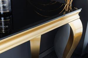 Dizajnová konzola Rococo 140 cm čierna / zlatá