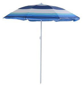 Slnečník BLUE STRIPES 180 cm, modrý