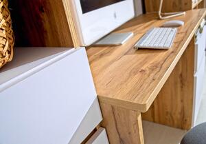 ARCA písací stôl AR7 dub wotan/biela