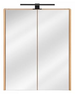 Comad Závesná kúpeľňová skrinka so zrkadlom Madera 840 dub artisan