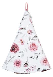 Bavlnená okrúhla utierka s ružami Rustic Rose - Ø80 cm - Clayre & Eef
