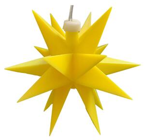 LED hviezda exteriér, batéria 18-cípa Ø 12 cm žltá