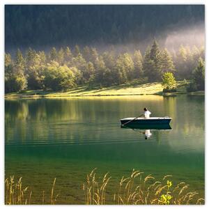 Obraz loďky na jazere (Obraz 30x30cm)