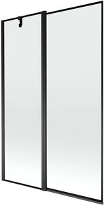 MEXEN - Flip zástena vaňová, 1-krídlo, 120 x 150 cm - čierna/vzor, čierna - 894-120-101-70-70
