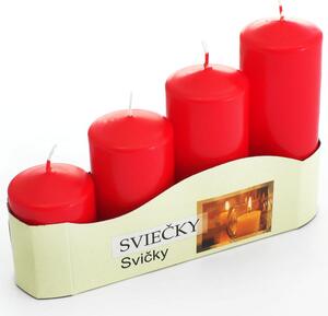 Postupné adventné sviečky červené