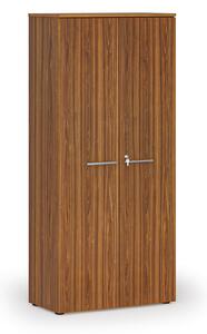Kancelárska skriňa s dverami PRIMO WOOD, 800 x 420 x 1781 mm, orech