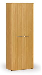 Kancelárska skriňa s dverami PRIMO WOOD, 800 x 420 x 2128 mm, buk