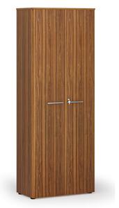 Kancelárska skriňa s dverami PRIMO WOOD, 800 x 420 x 2128 mm, orech