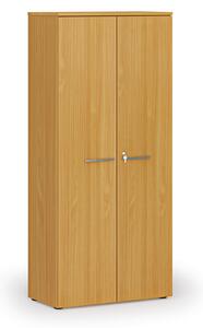 Kancelárska skriňa s dverami PRIMO WOOD, 800 x 420 x 1781 mm, buk