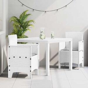 Maison Exclusive – záhradná jedálenská súprava, 3 kusy, biela, polypropylén