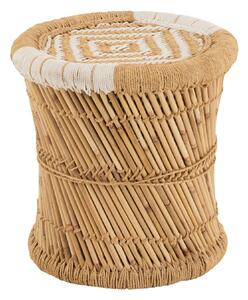 Prírodný bambusový odkladací stolík Stool Bamboo - Ø40*41cm - J-Line by Jolipa